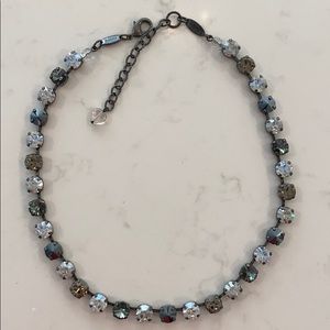 Sabika Grey and Black Crystal Choker